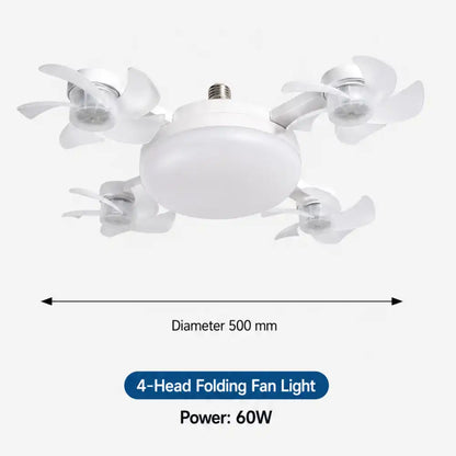 Decorative 2-in-1 E27 Ceiling Fan Light with Remote