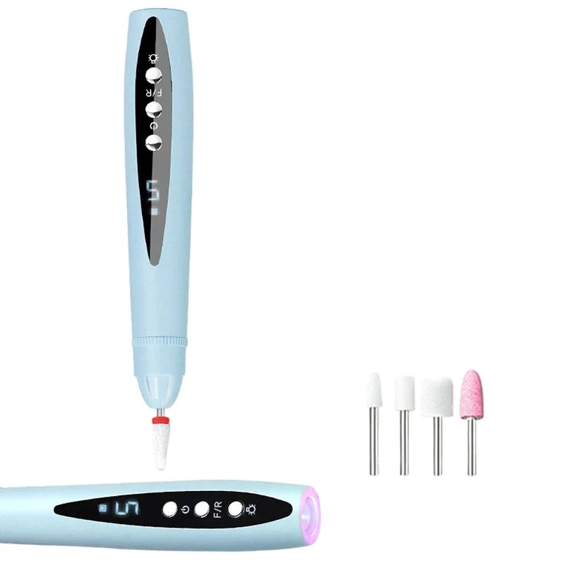 Decorative 2-in-1 Electric Nail Drill with UV Gel Light Portable