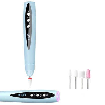 Decorative 2-in-1 Electric Nail Drill with UV Gel Light Portable