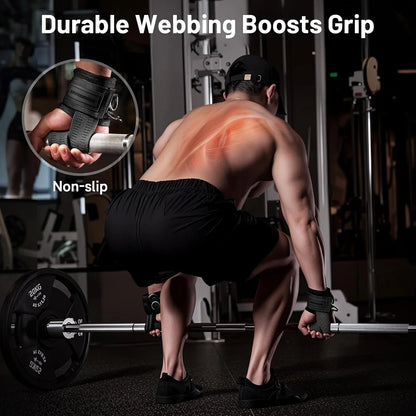 2-in-1 Weightlifting Wrist Straps with Dual D-Rings for Cable Training