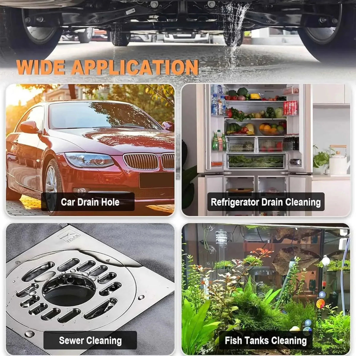 Vehicle-Ready 2 PCS 78-Inch Car Sunroof Drain Cleaning