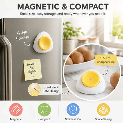 Practical 2PCS Egg Piercer with Stainless Steel Needle, One-Press Egg