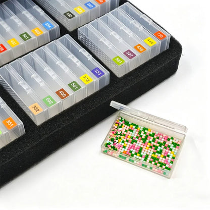 32-Slot Diamond Painting Storage Box Set with Carry Handle Bag