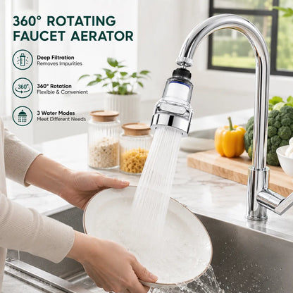 Easy-Care 360° Rotating Faucet Aerator Filter, 6-Layer – 36 – Style 54