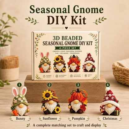 Hands-On 3D Beaded Gnome DIY Kit Collection for Creative Play