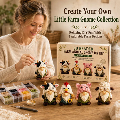Hands-On 3D Beaded Gnome DIY Kit Collection for Creative Play