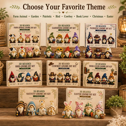 Hands-On 3D Beaded Gnome DIY Kit Collection for Creative Play