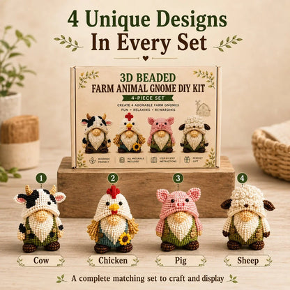 Hands-On 3D Beaded Gnome DIY Kit Collection for Creative Play