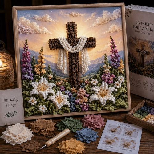 Hands-On 3D Christian Fabric Poke Art Kit for Creative Play