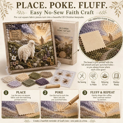 Hands-On 3D Christian Fabric Poke Art Kit for Creative Play