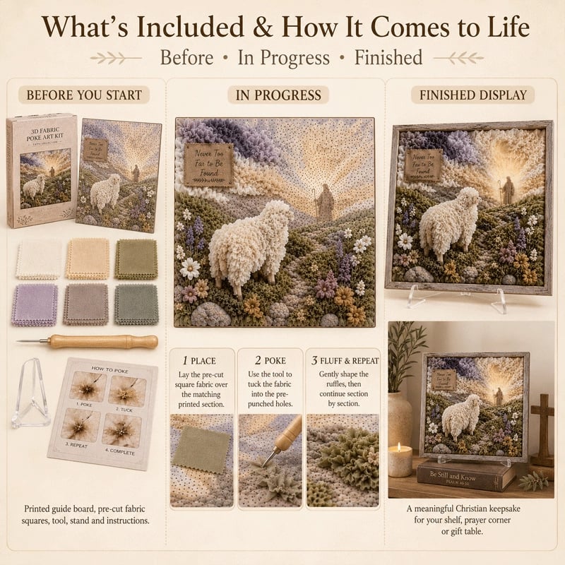 Hands-On 3D Christian Fabric Poke Art Kit for Creative Play