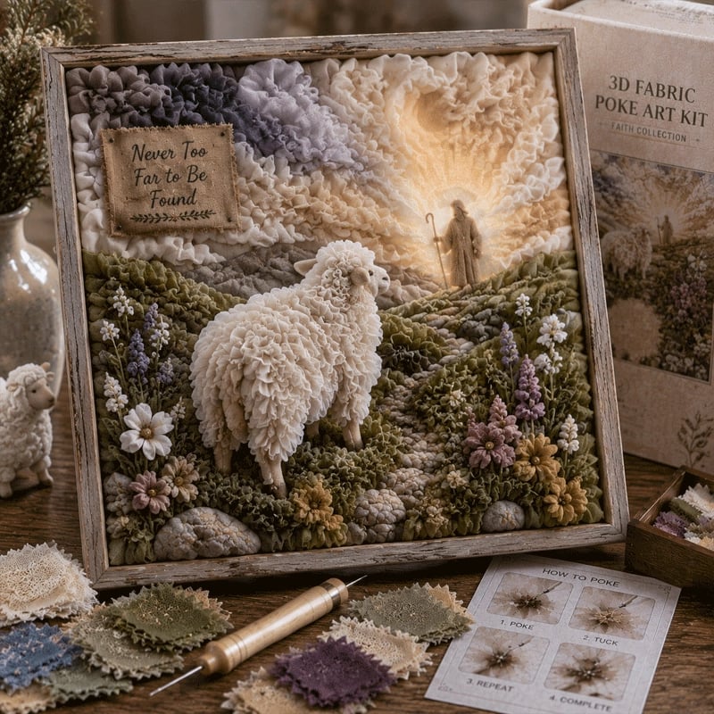 Hands-On 3D Christian Fabric Poke Art Kit for Creative Play