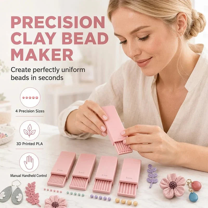 Mini Clay Sphere-Making Tool Set with 3D-Printed Forms