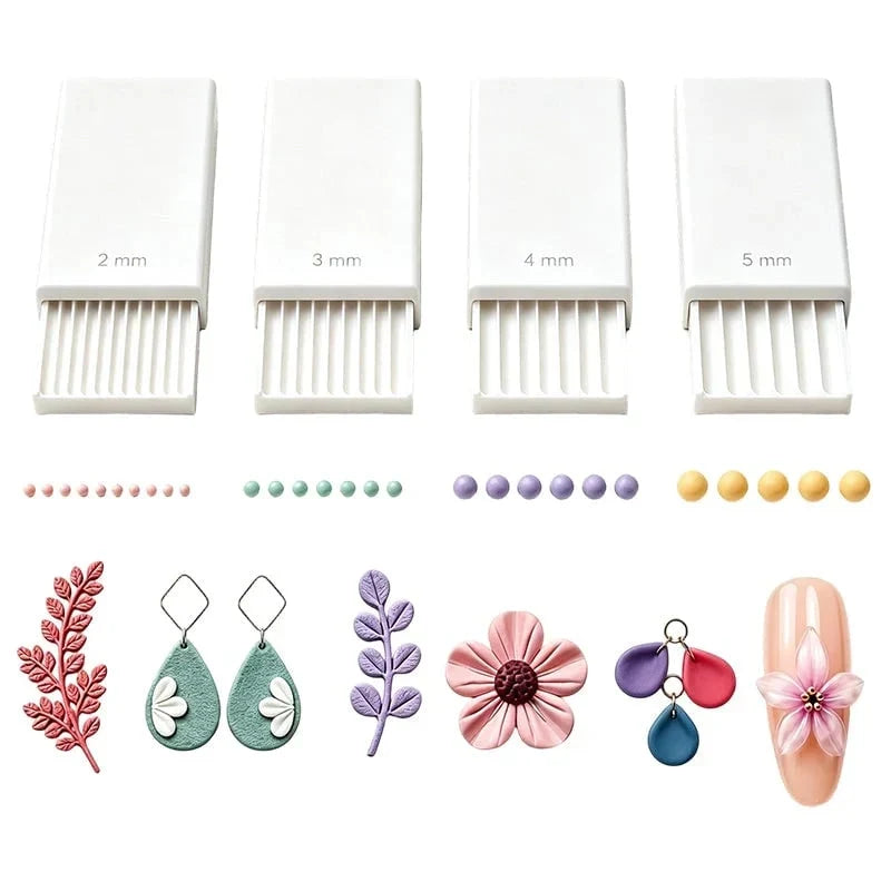Mini Clay Sphere-Making Tool Set with 3D-Printed Forms