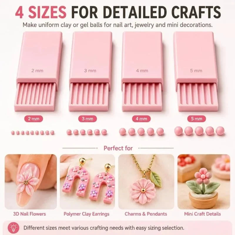 Mini Clay Sphere-Making Tool Set with 3D-Printed Forms