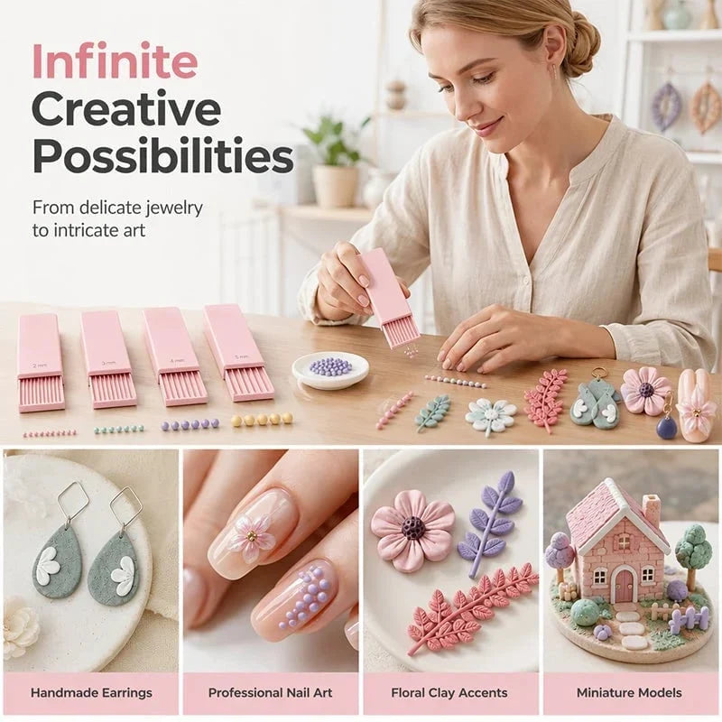 Mini Clay Sphere-Making Tool Set with 3D-Printed Forms