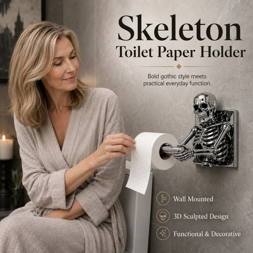 Purpose-Built 3D Skeleton Toilet Paper Holder for Everyday Use