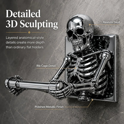 Purpose-Built 3D Skeleton Toilet Paper Holder for Everyday Use