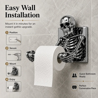 Purpose-Built 3D Skeleton Toilet Paper Holder for Everyday Use