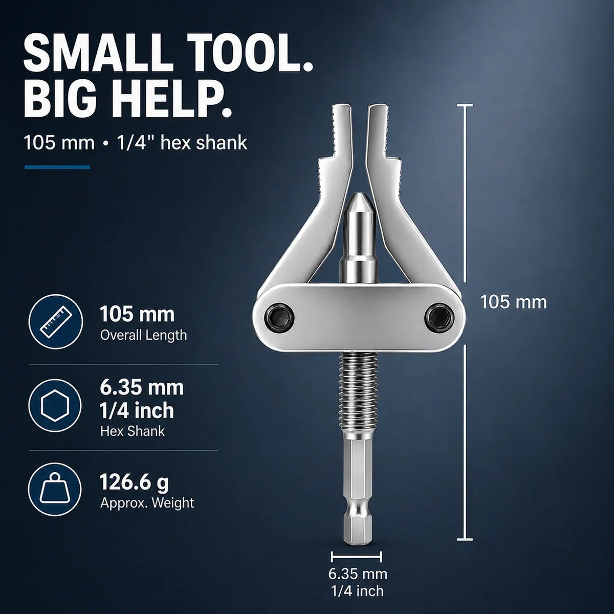 3-in-1 Broken Pipe Thread Extractor for 1/2, 3/4 and 1-Inch Pipes