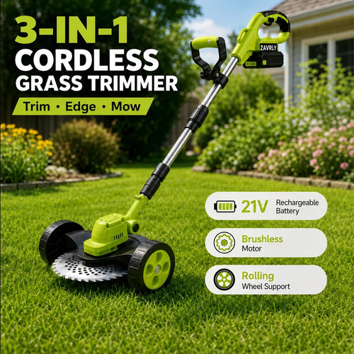 Distinctive 21V 3-in-1 Cordless String Trimmer, Edger & Mini Mower