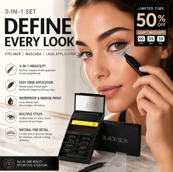 Pet-Friendly 3-in-1 Eyeliner & Lower Lash Applicator