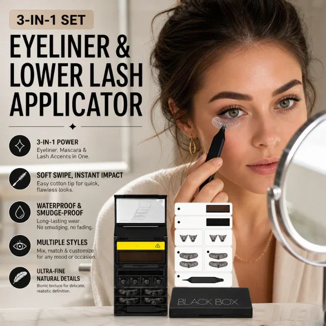 Pet-Friendly 3-in-1 Eyeliner & Lower Lash Applicator