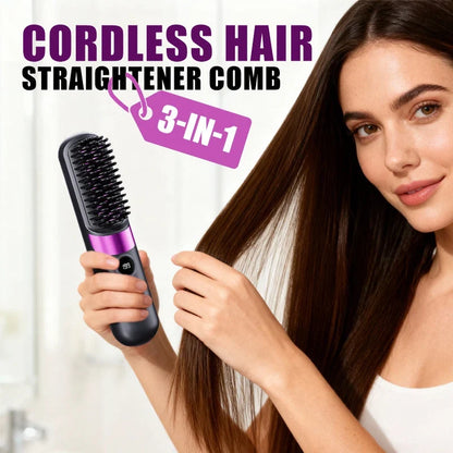 Purpose-Built 3-in-1 Portable Cordless Hair Straightener