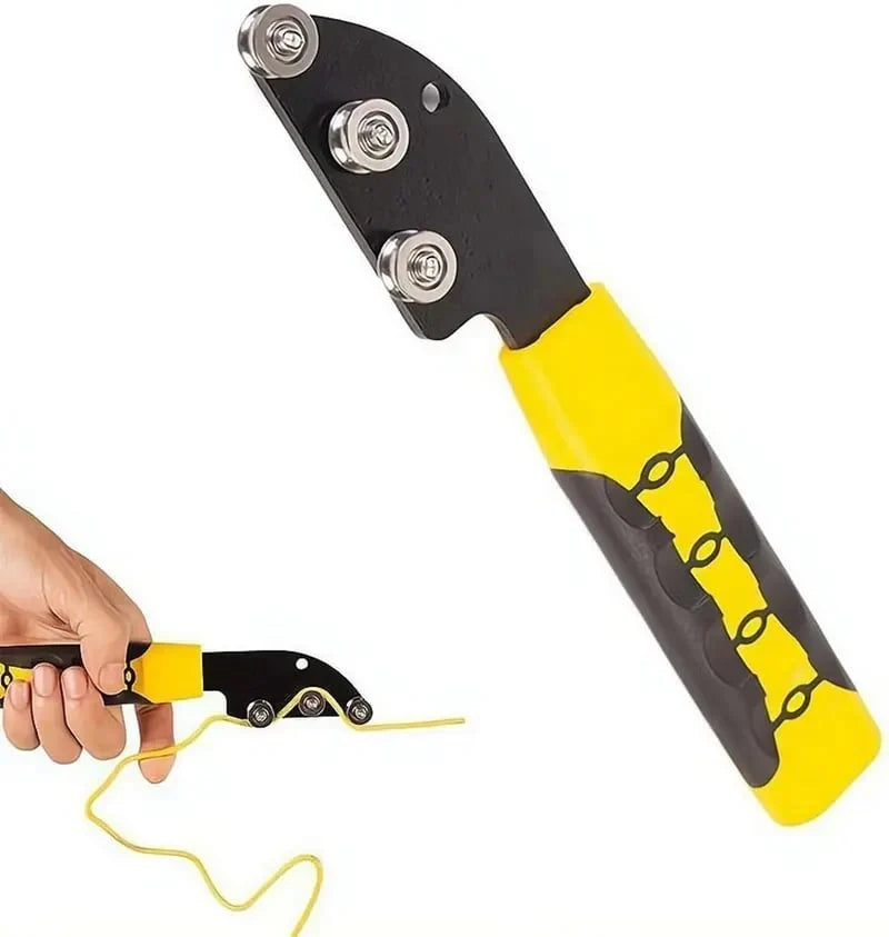 Workshop-Ready 3-Roller Stainless Steel Wire Straightener Hand Tool