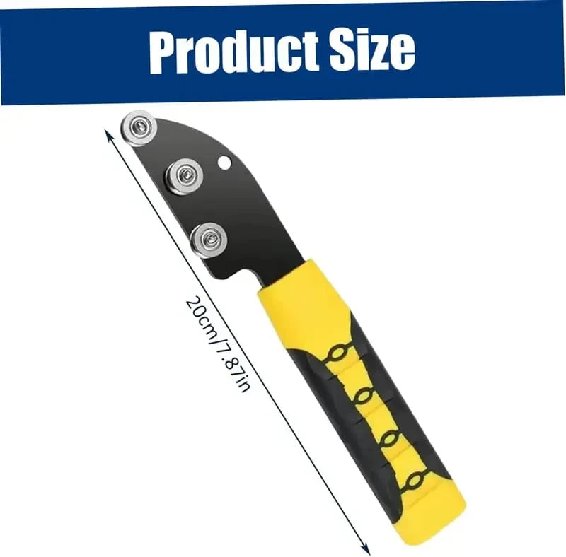 Workshop-Ready 3-Roller Stainless Steel Wire Straightener Hand Tool