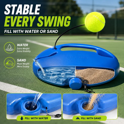 Purpose-Built Solo Tennis Trainer Rebound Set – Practice Anytime, No