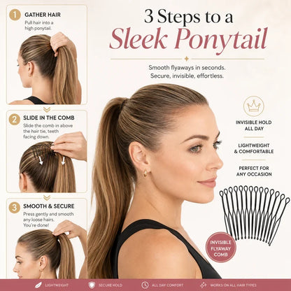 Purpose-Built Flexible Invisible Grip Flyaway Hair