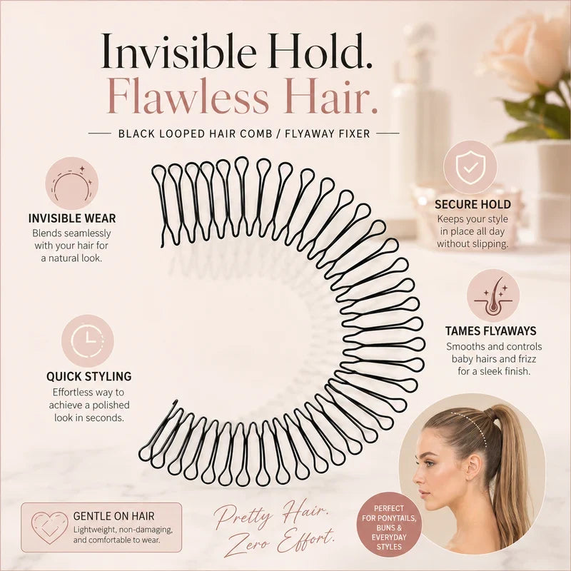 Purpose-Built Flexible Invisible Grip Flyaway Hair