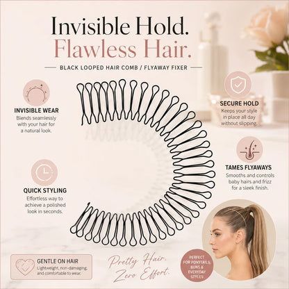 Purpose-Built Flexible Invisible Grip Flyaway Hair
