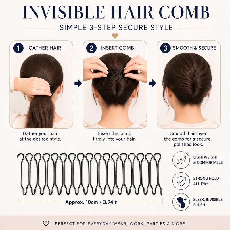 Purpose-Built Flexible Invisible Grip Flyaway Hair