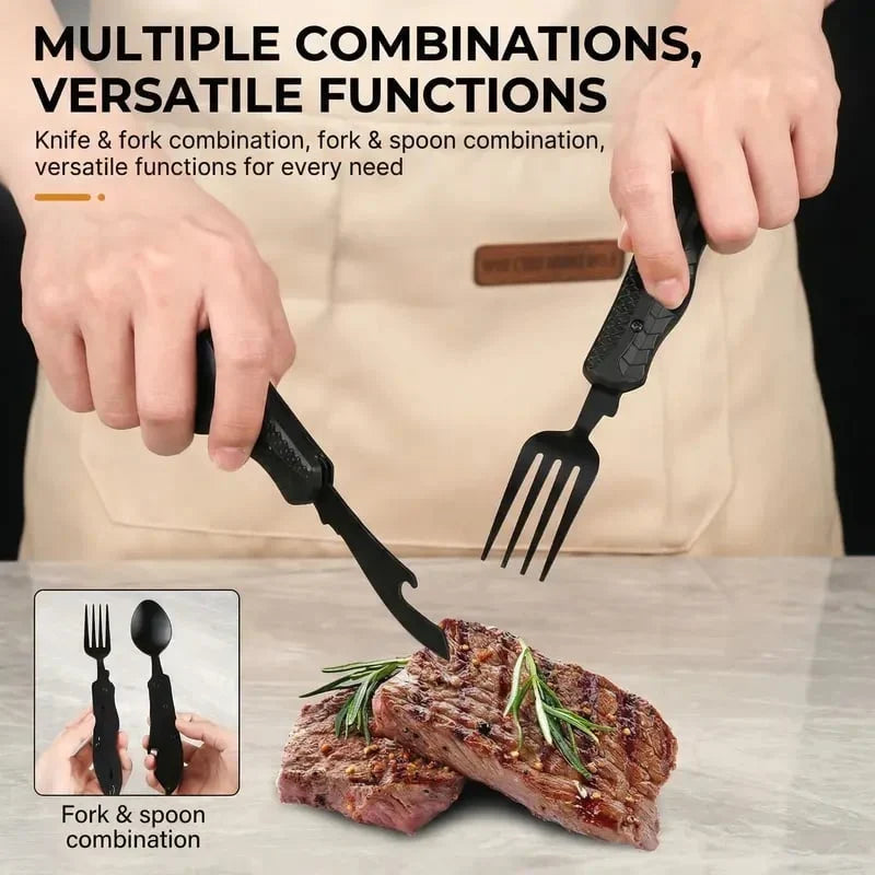 Purpose-Built 4-in-1 Detachable Folding Camping Utensil