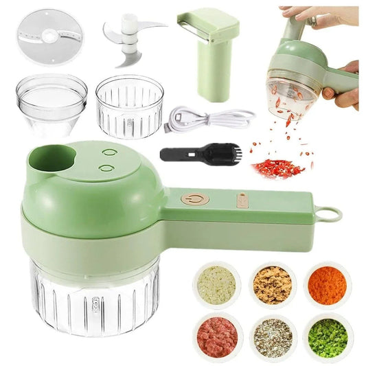 Practical 4 in 1 Portable Electric Vegetable Cutter SetSimple & Fast