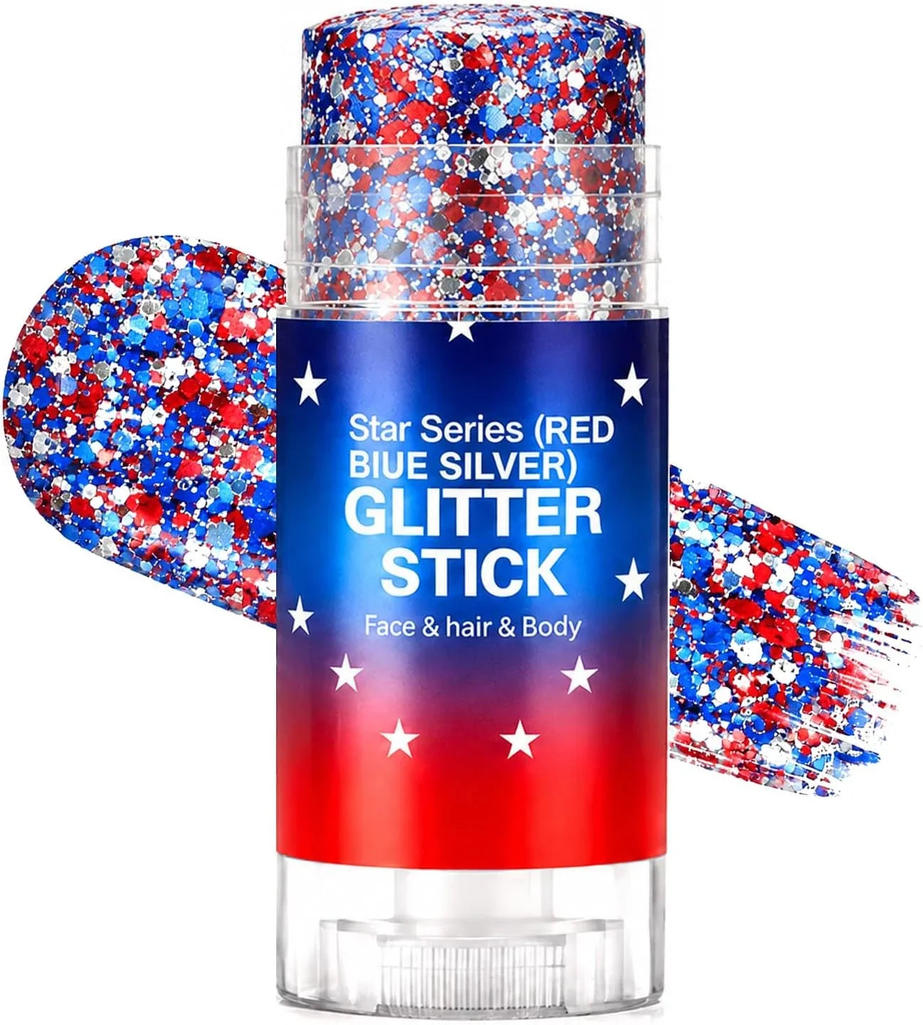 Red, White & Blue Patriotic Glitter Stick