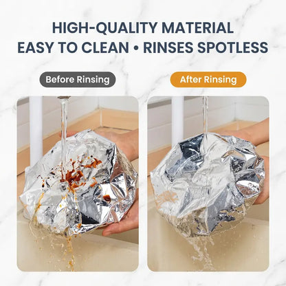Heat-Retaining Aluminum Foil Food Covers, 50-Piece Insulated Set