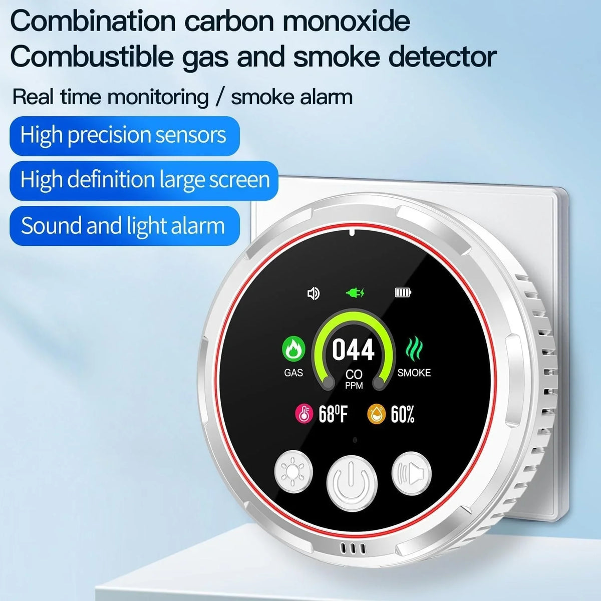 5-in-1 Smart Air Quality and Hazard Monitor