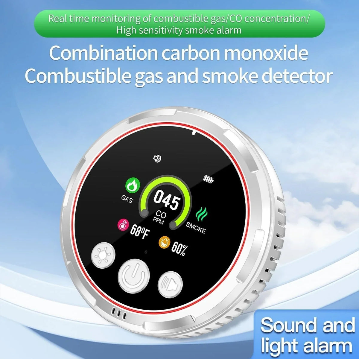 5-in-1 Smart Air Quality and Hazard Monitor