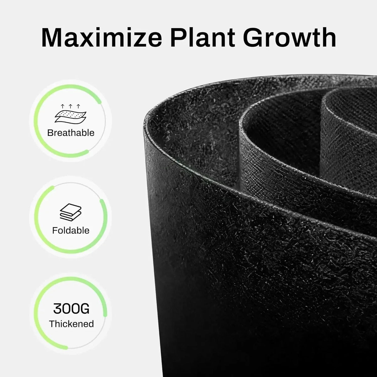 Durable 3-Gallon Fabric Grow Bags (5-Pack)
