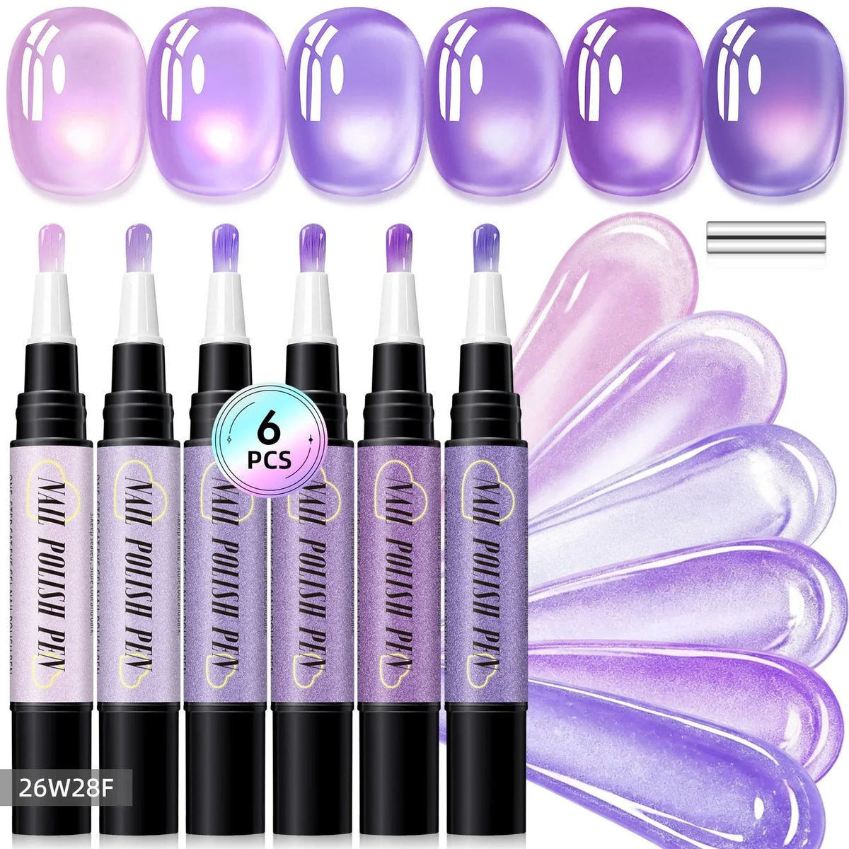 Purpose-Built 6PCS One-Step Gel Nail Art Pen Set – Salon Beauty at