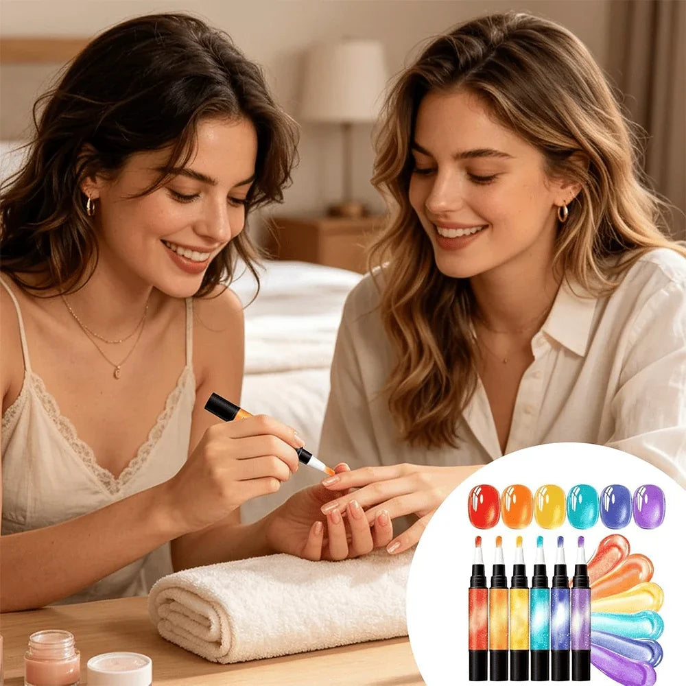 Purpose-Built 6PCS One-Step Gel Nail Art Pen Set – Salon Beauty at