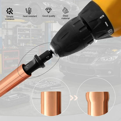 Vehicle-Ready 7PCS Copper Tube Swaging Drill Bit Set – HVAC Air
