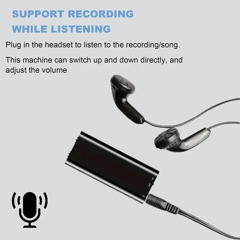 Purpose-Built 8GB Professional Voice Activated Digital Recorder & MP3