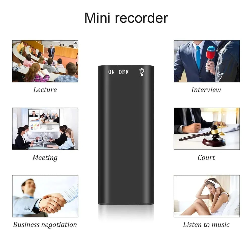 Purpose-Built 8GB Professional Voice Activated Digital Recorder & MP3
