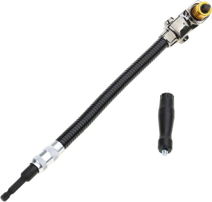 Flexible 90-Degree Right-Angle Drill Attachment with Extended Shaft