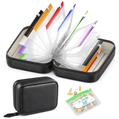 A8 Waterproof Pill Pouch Set - 7 to 14 Day Medication Organizer