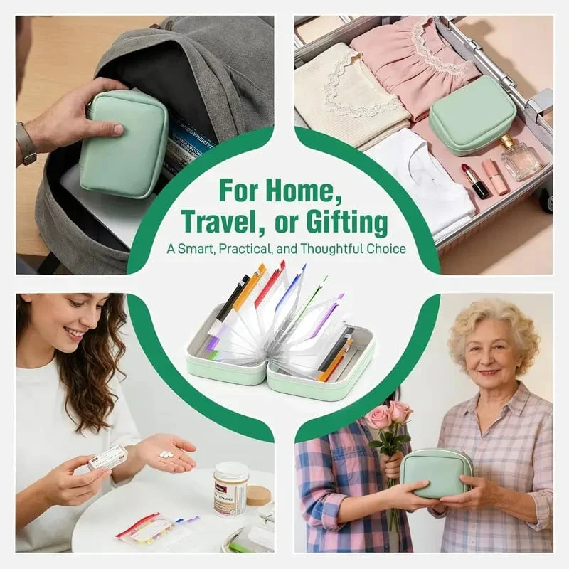 A8 Waterproof Pill Pouch Set - 7 to 14 Day Medication Organizer